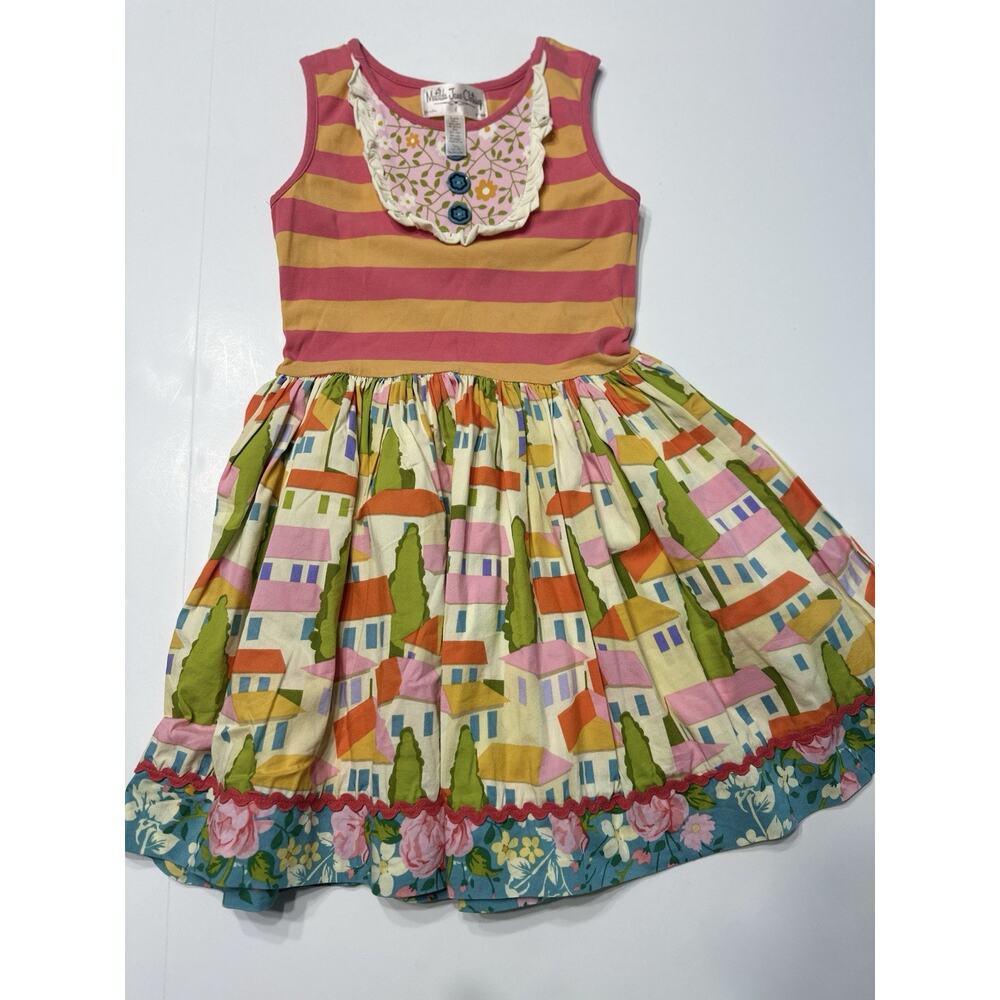 Matilda Jane Good Heart Butterfly House Dress Size 6 Houses Flowers Summer